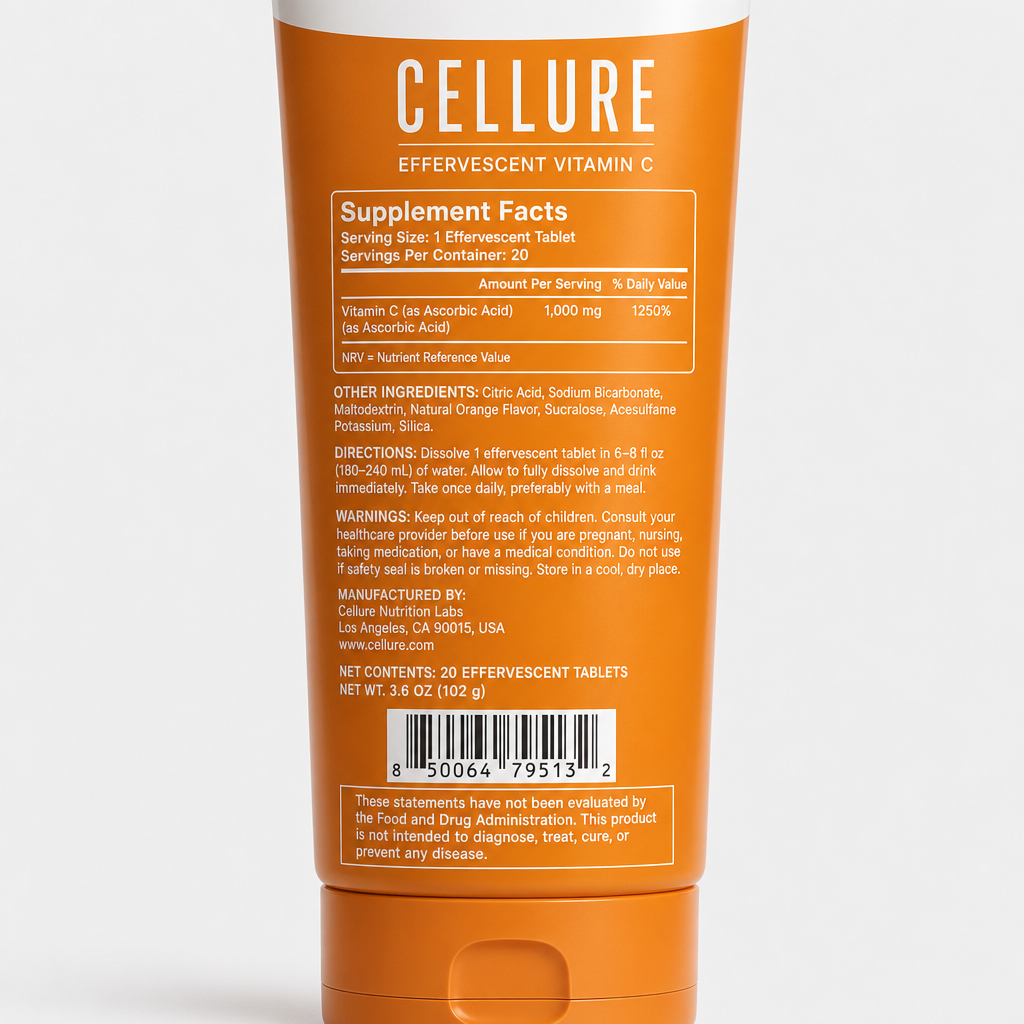 Effervescent Vitamin C - Label detail view