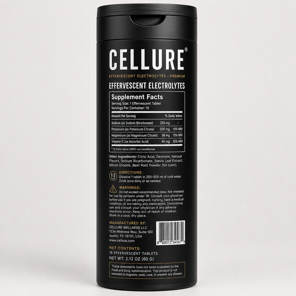 Effervescent Electrolytes - Label detail view