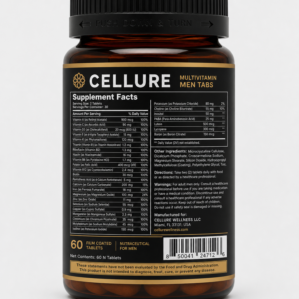 Multivitamin Men Tabs - Label detail view