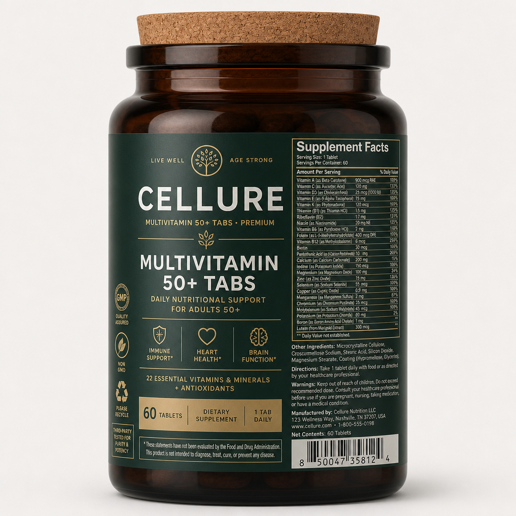 Multivitamin 50+ Tabs - Label detail view